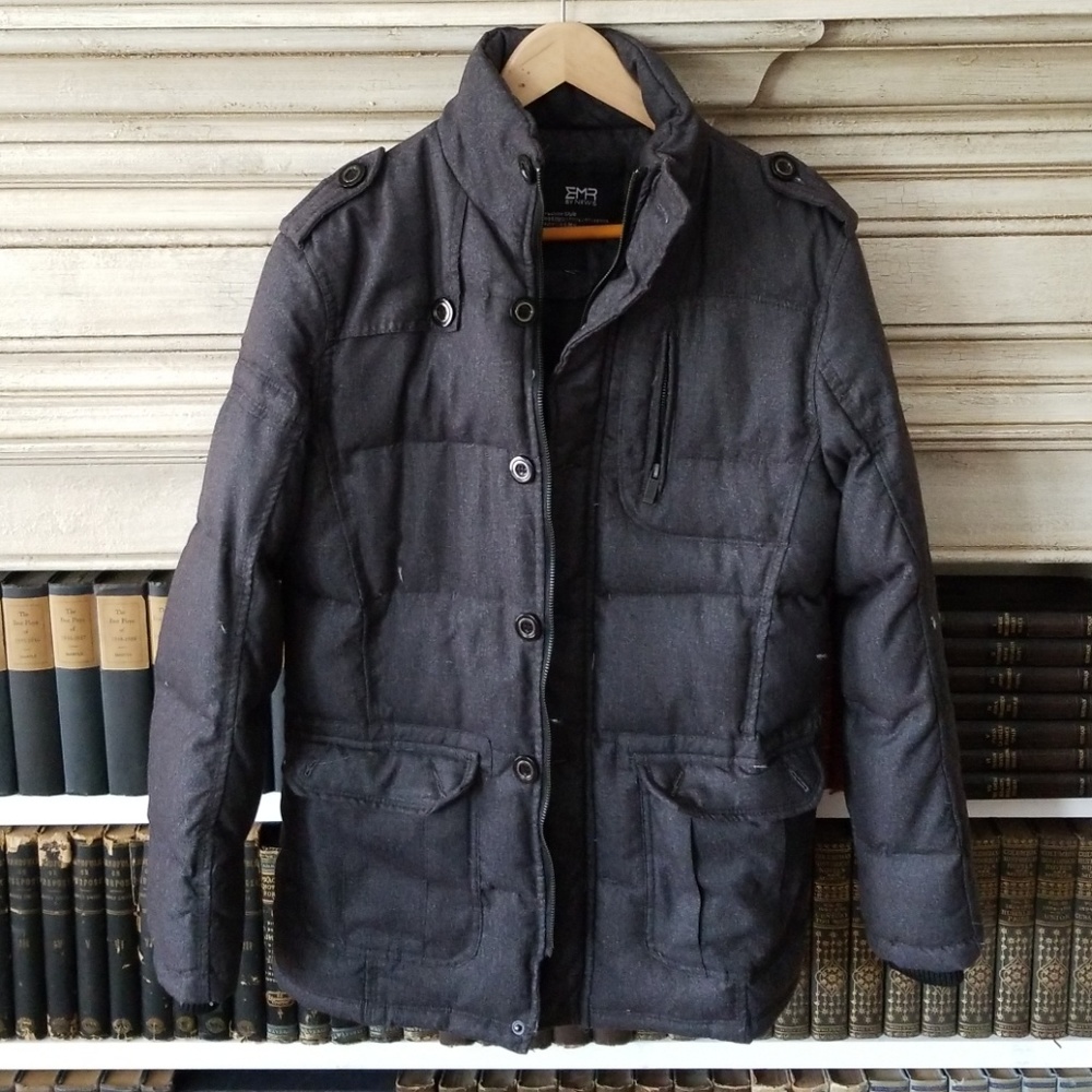 Mens down peacoat